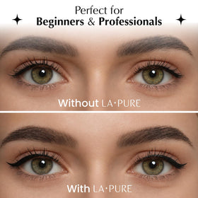 LA PURE black eyeliner swatch on skin showing smooth water-resistant finish