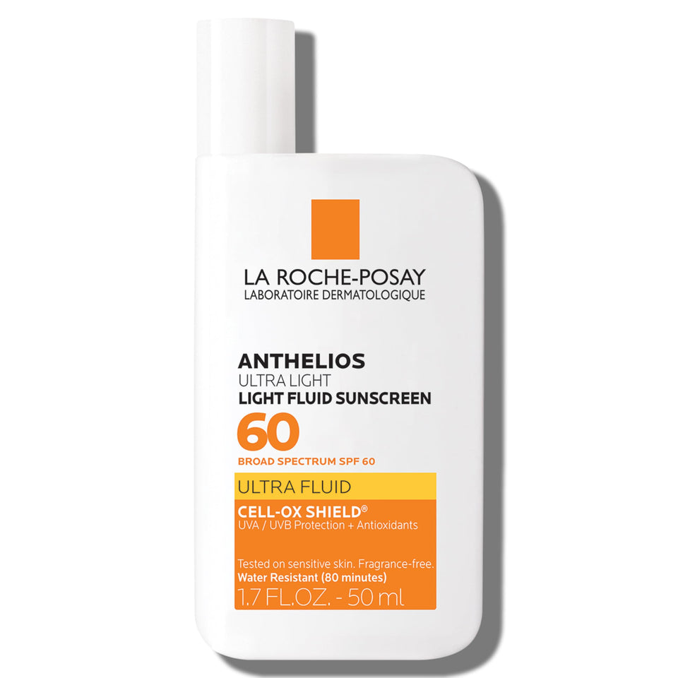 La Roche-Posay Anthelios front packaging showing SPF 60 protection and travel size