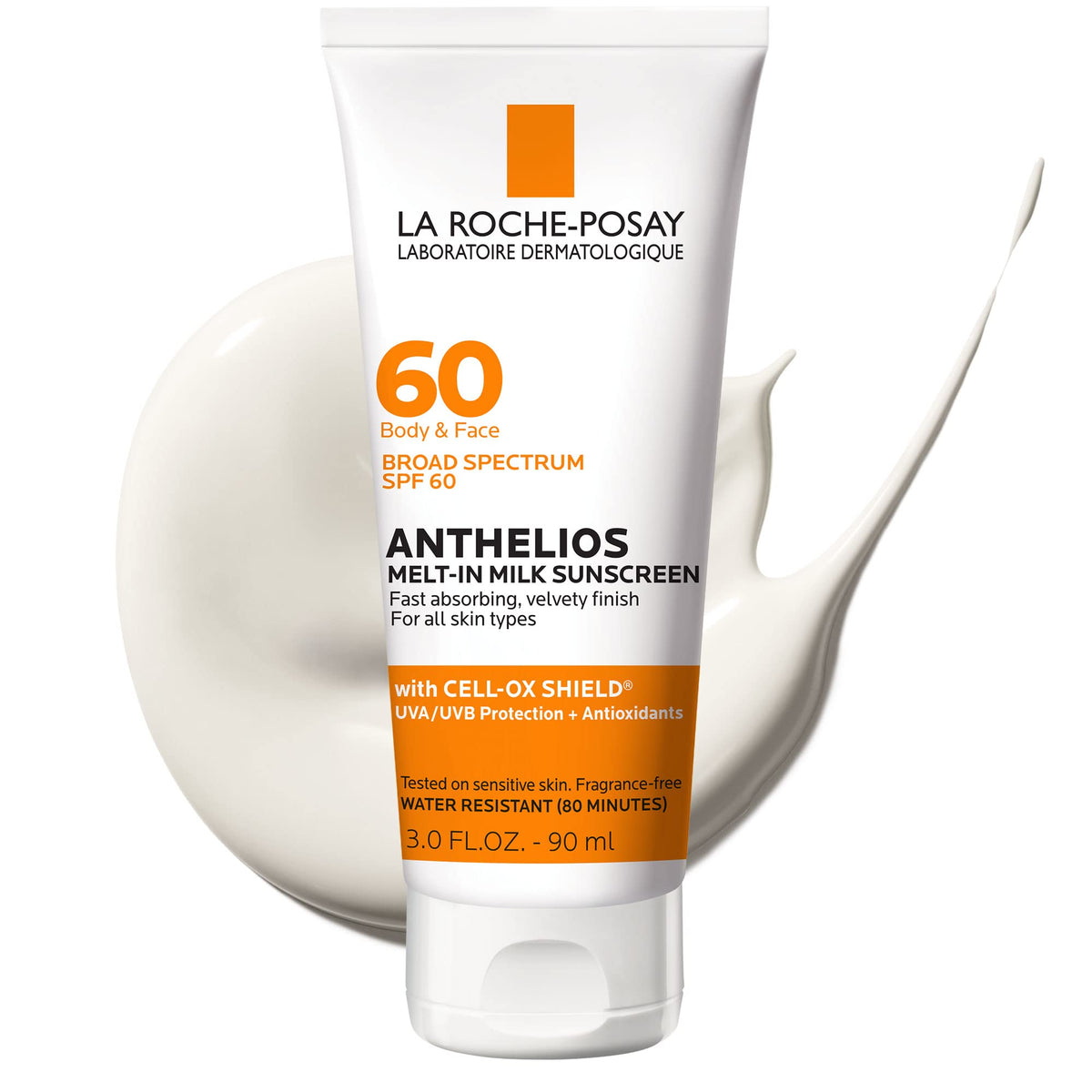 La Roche-Posay Anthelios front packaging showing SPF 60 protection and benefit