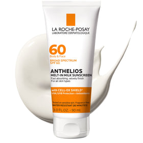 La Roche-Posay Anthelios front packaging showing SPF 60 protection and benefit