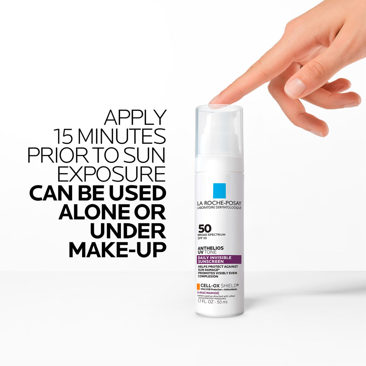 La Roche-Posay ingredients label close-up showing niacinamide inclusion