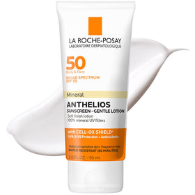 La Roche-Posay front packaging showing SPF 50 and travel size benefit