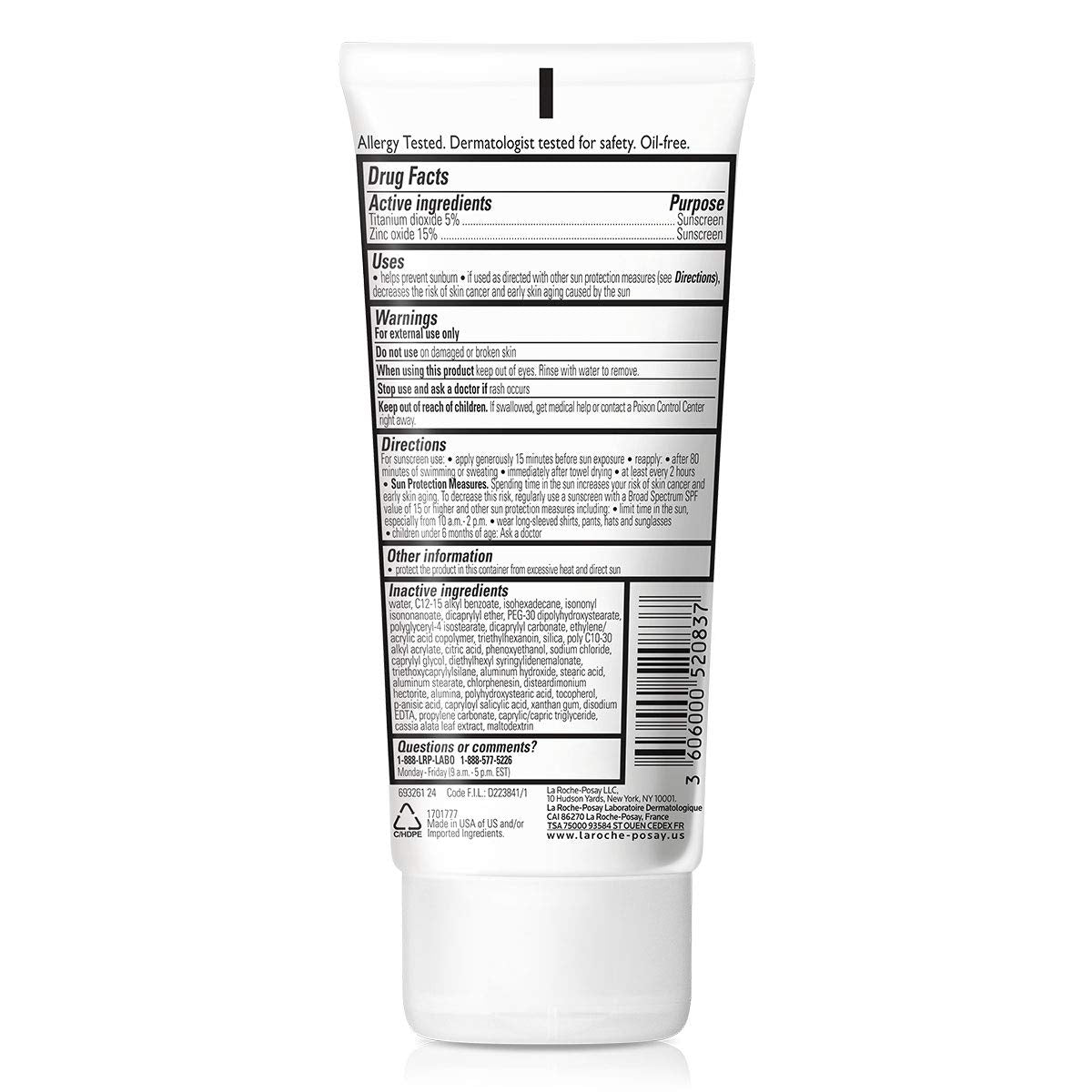 La Roche-Posay lotion texture close-up demonstrating non-greasy finish