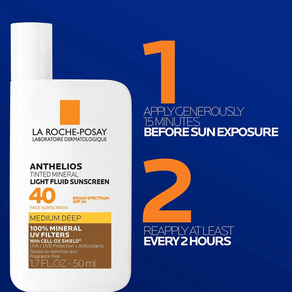 La Roche-Posay applied on skin blending evenly for natural finish
