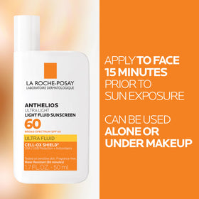 La Roche-Posay pump dispensing the fluid for controlled application and easy reapplication