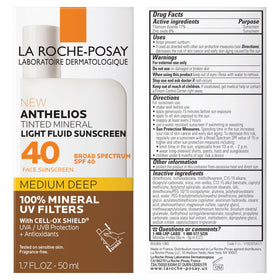 La Roche-Posay shade comparison showing four flexible tints matching skin