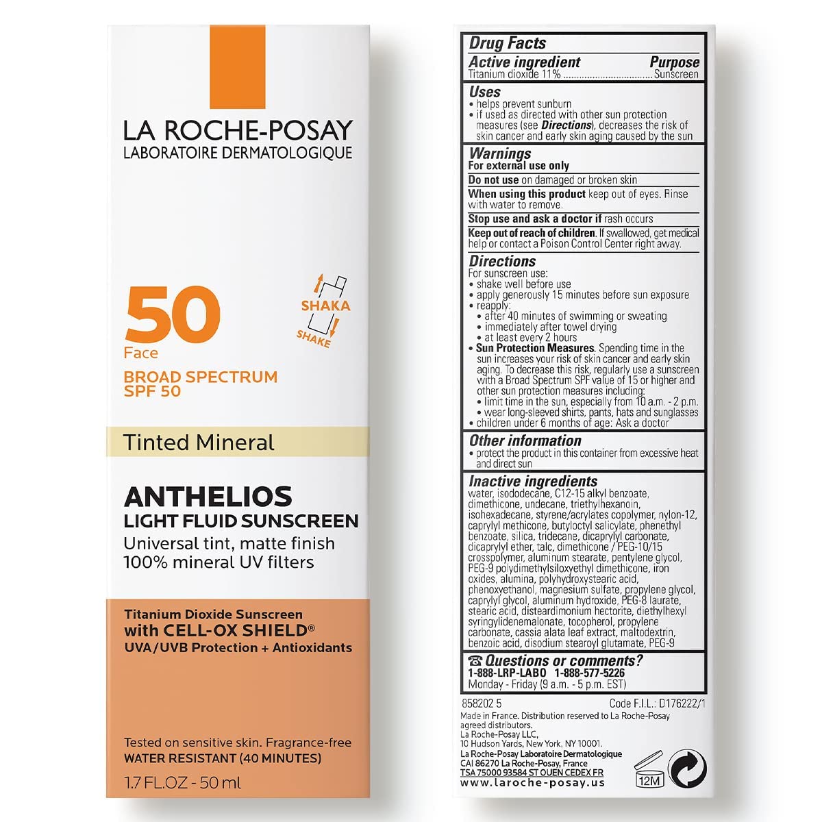 La Roche-Posay display of the four shades showing inclusive tint benefits