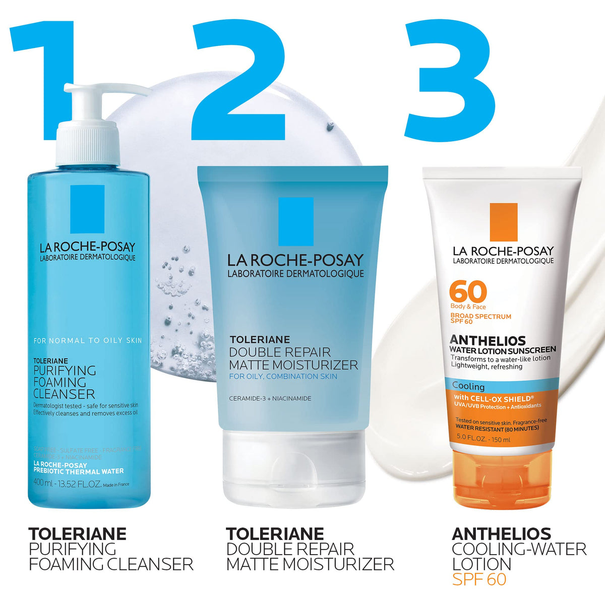 La Roche-Posay size comparison in hand conveying portable everyday protection