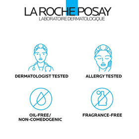 La Roche-Posay tube next to hand for size and portability reference