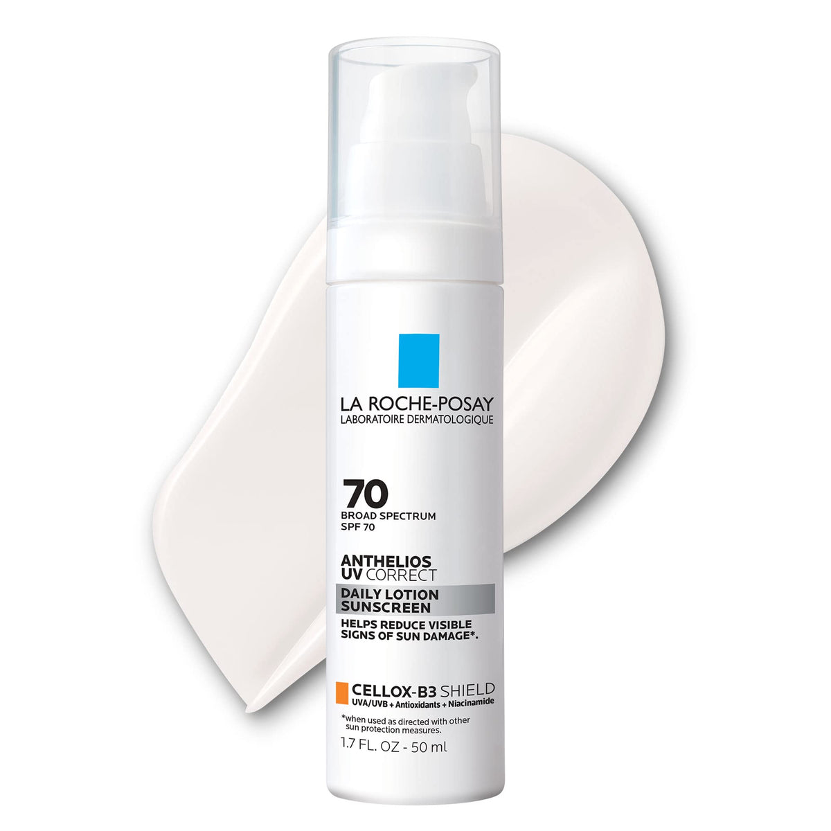 La Roche-Posay SPF 70 front packaging showing product benefits