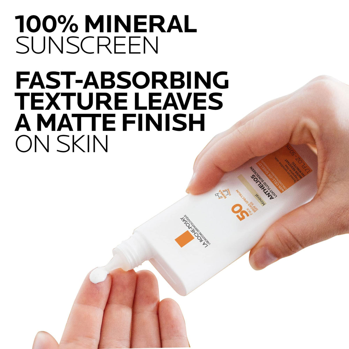 La Roche-Posay texture close-up highlighting lightweight fluid and quick absorption