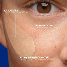 La Roche-Posay tube with sunscreen being dispensed for easy application