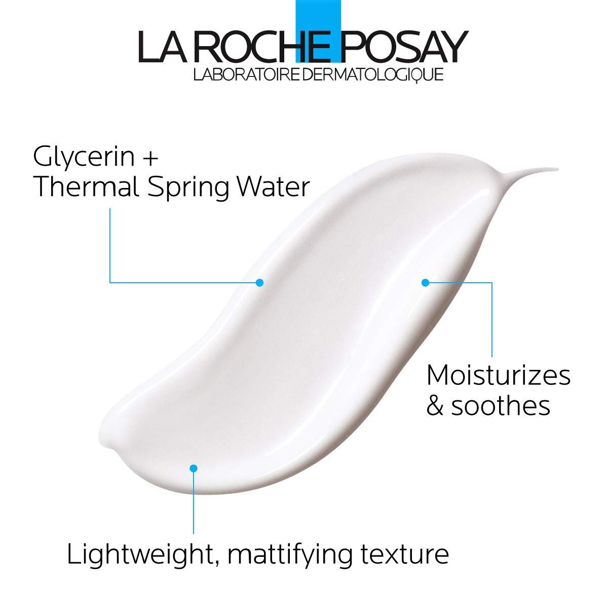 la roche-posay applying moisturizer to hand, fast absorption and non-greasy feel