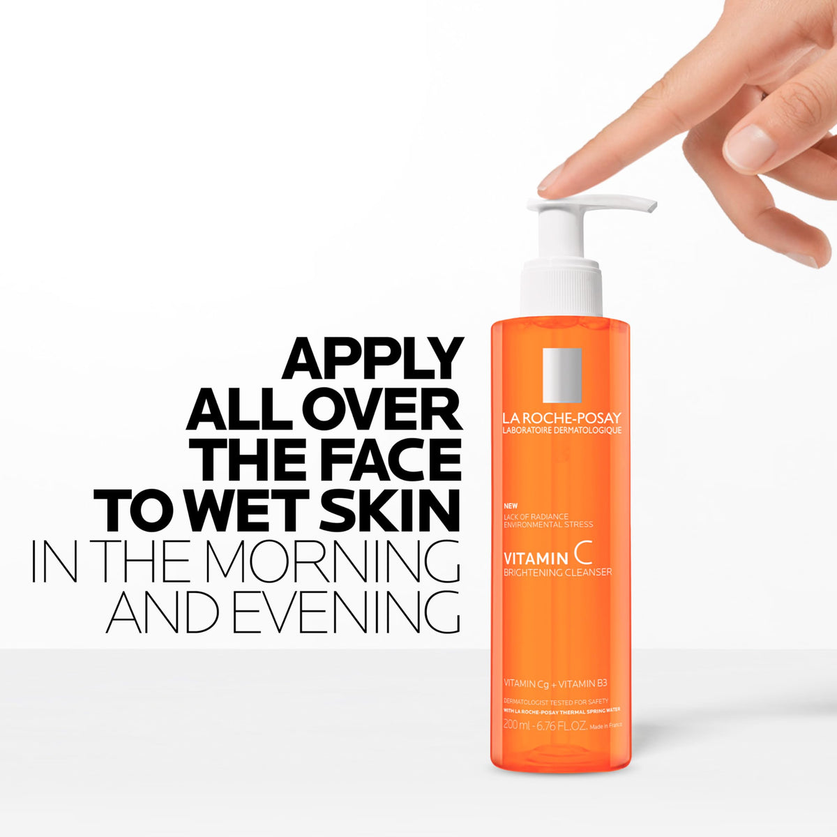 La Roche-Posay before and after skin texture comparison showing visible smoothing