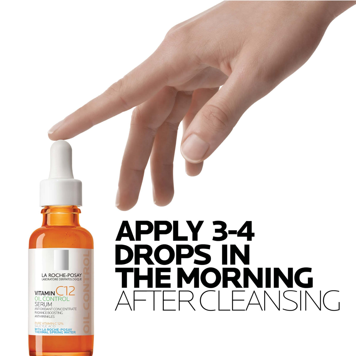 La Roche-Posay before and after comparison illustrating improved radiance benefit