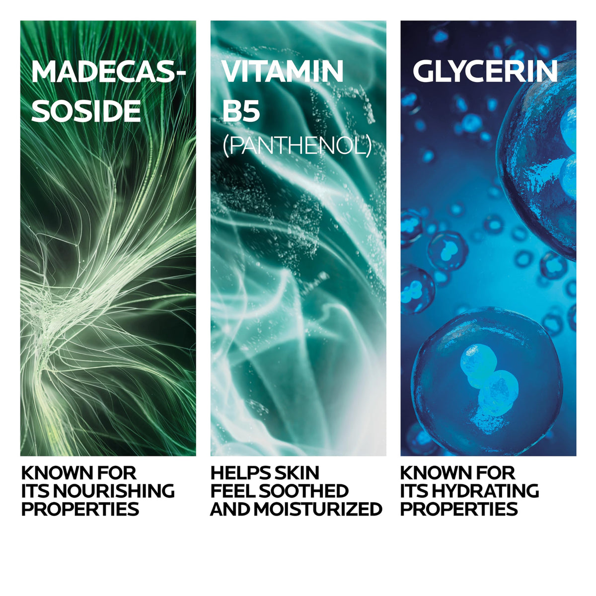 La Roche-Posay label close-up highlighting Cicaplast B5 key ingredients
