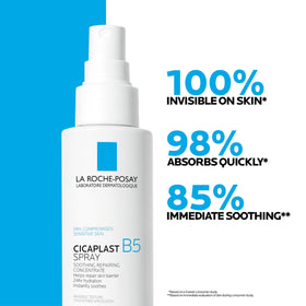 La Roche-Posay mist on skin texture demonstrating immediate hydration