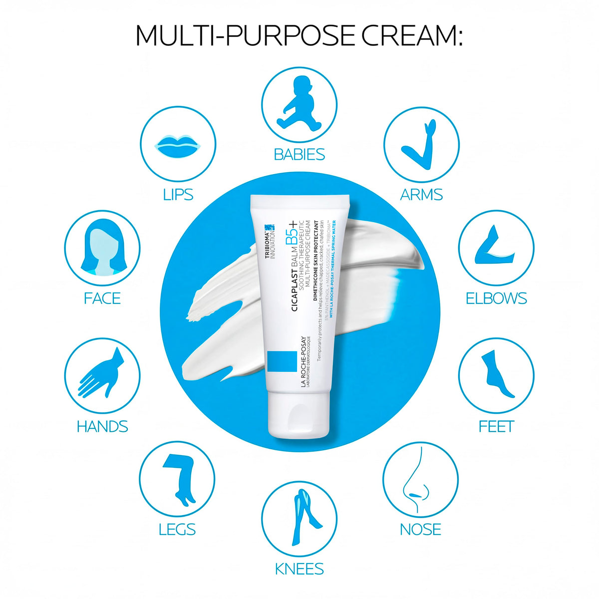 La Roche-Posay balm open showing smooth non-greasy texture and hydration