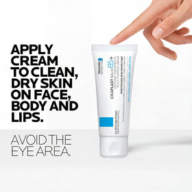 La Roche-Posay tube next to a coin showing compact travel-friendly size
