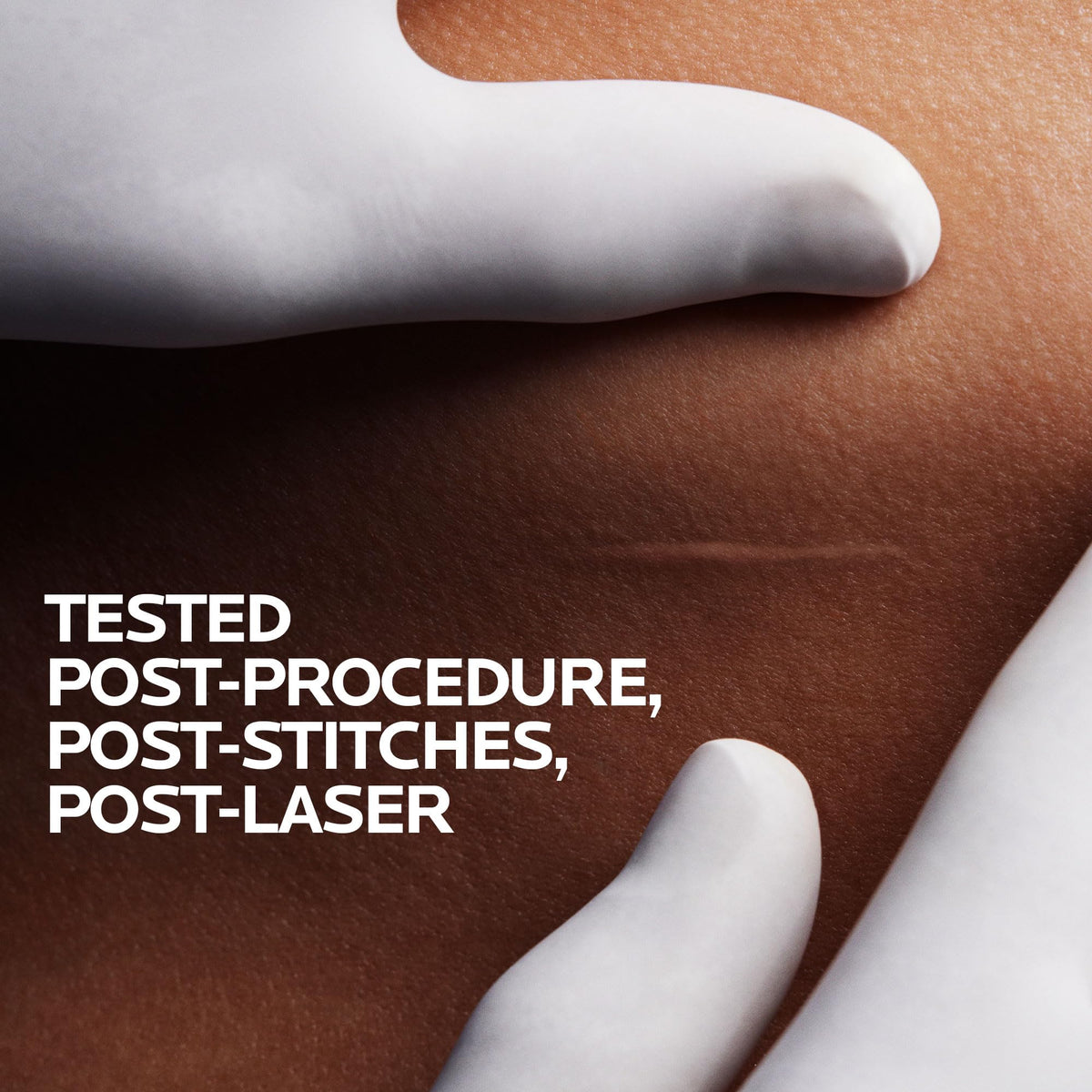 La Roche-Posay gel texture on fingertip illustrating lightweight absorbency