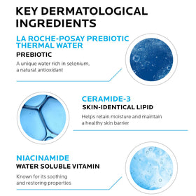 La Roche-Posay hydrating cleanser cream texture on hand demonstrating gentle hydration
