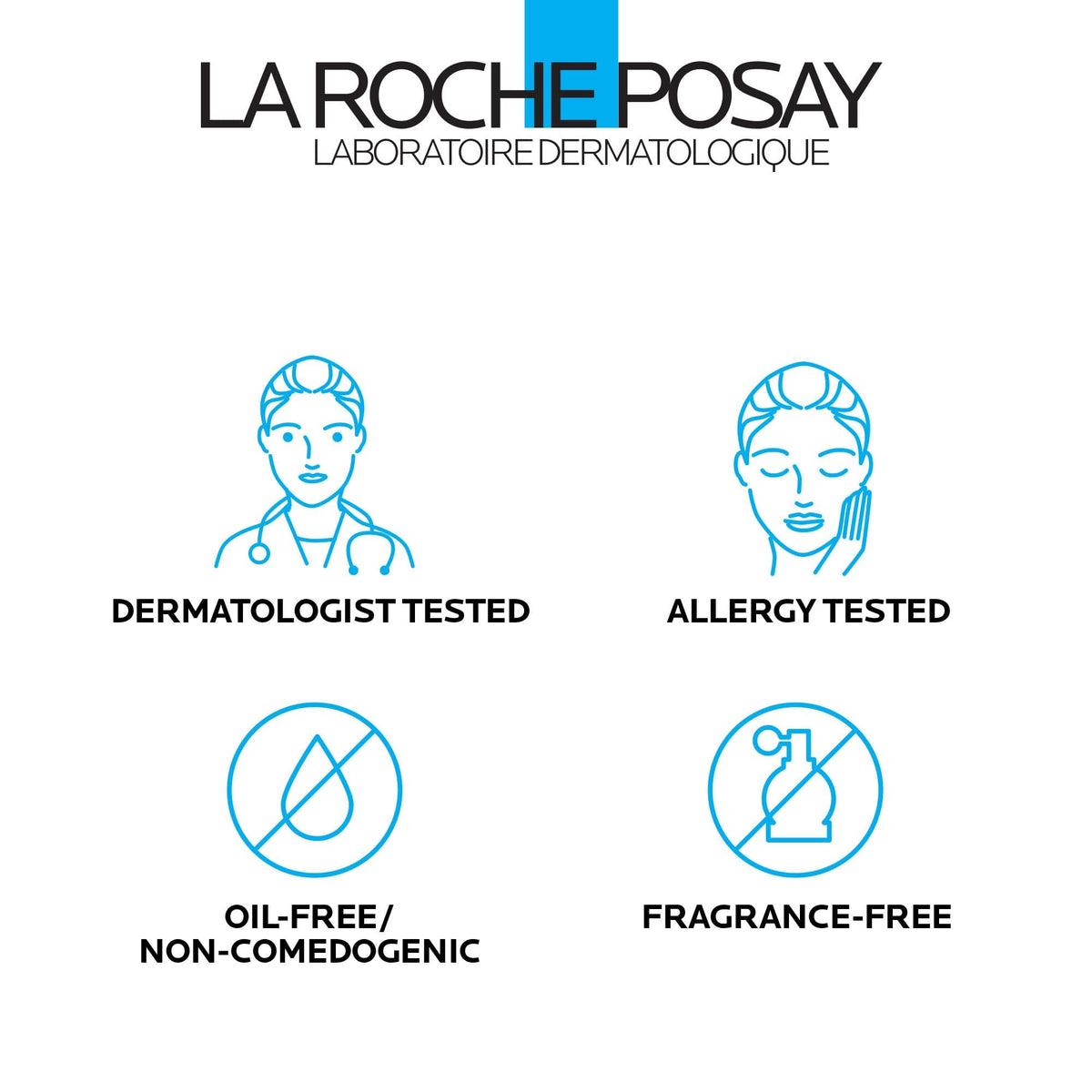 La Roche-Posay cream application on face in use providing overnight moisture