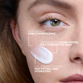 La Roche-Posay cream applied to hand demonstrating thin spreadable layer