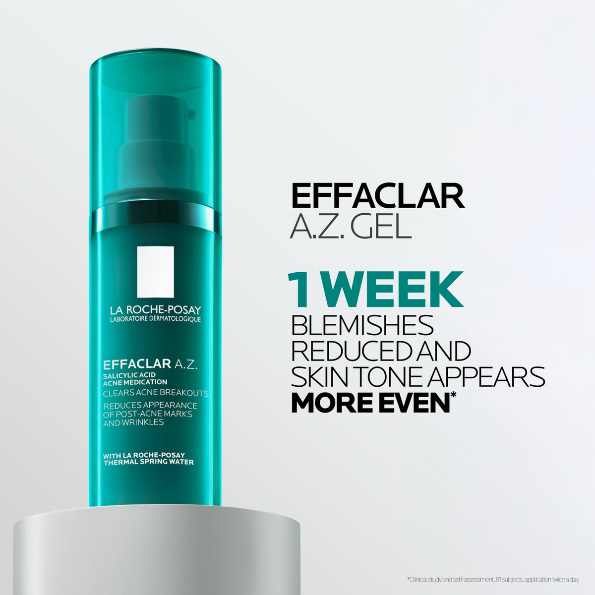 La Roche-Posay gel being dispensed showing precise dosing and non-greasy feel