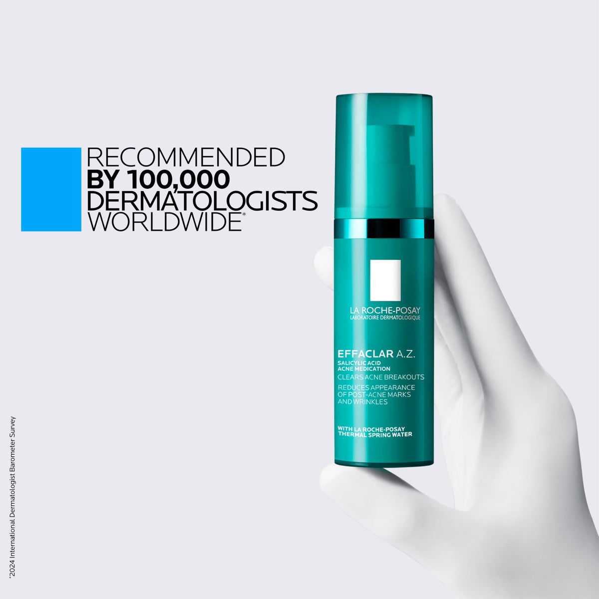 La Roche-Posay 1.35 oz tube next to common item showing size and portability