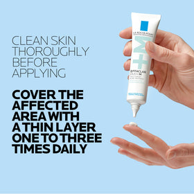 La Roche-Posay before and after skin sample showing reduced blemish appearance