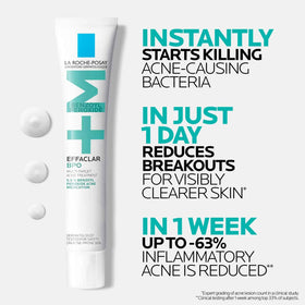 La Roche-Posay Effaclar BPO 40ml size comparison illustrating travel-friendly volume