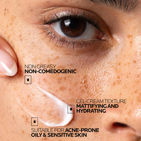 La Roche-Posay Effaclar cream gel-cream texture close-up for fast absorption