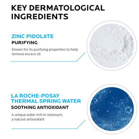 La Roche-Posay gel texture close-up illustrating lightweight foam and easy spreadability