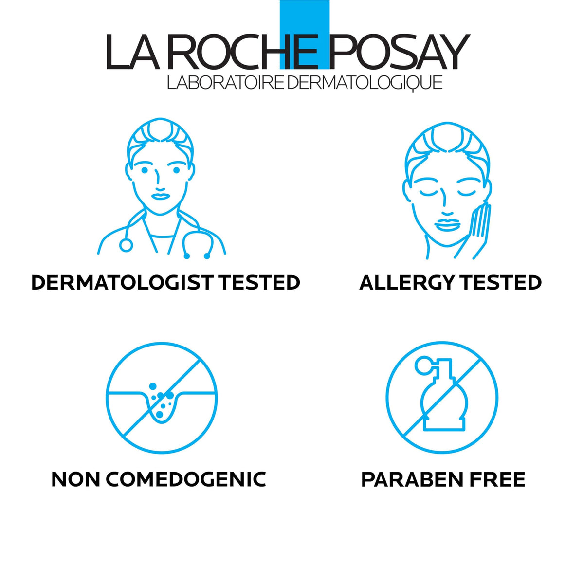La Roche-Posay on bathroom counter with other skincare illustrating routine use
