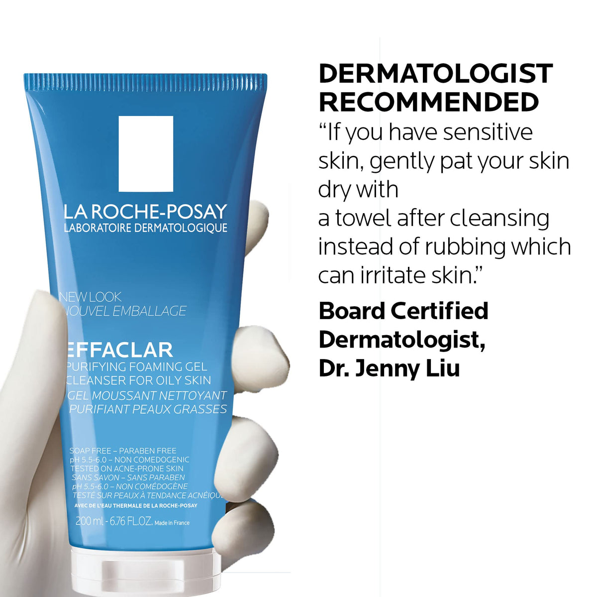 La Roche-Posay bottle on bathroom counter during skincare routine showing everyday use
