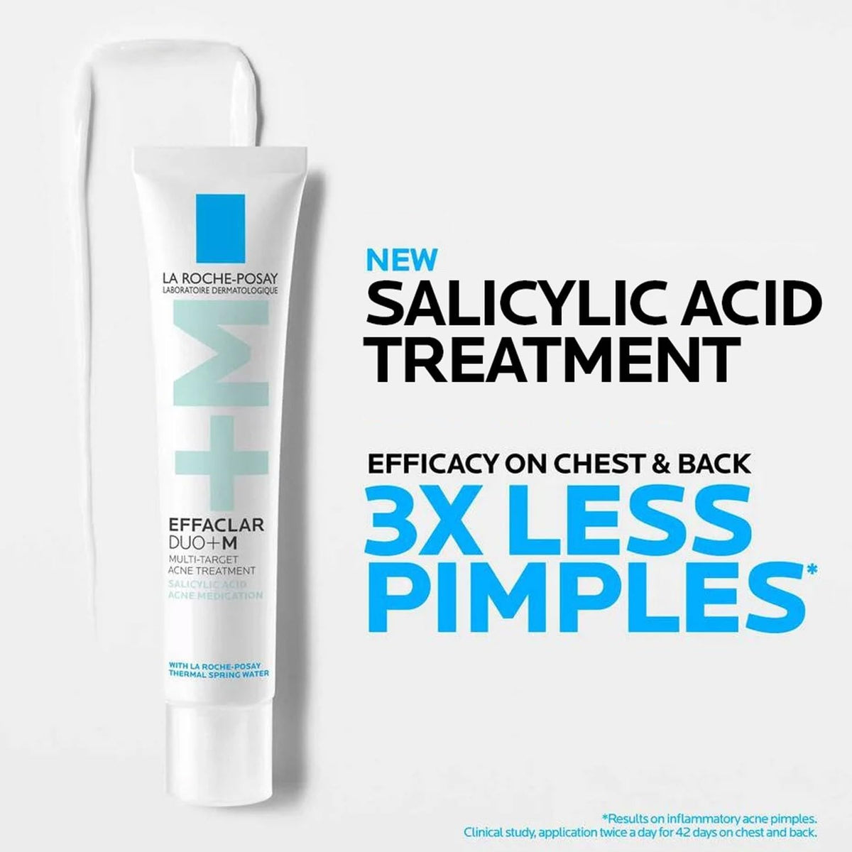 La Roche-Posay ingredient label highlighting salicylic acid and active benefits