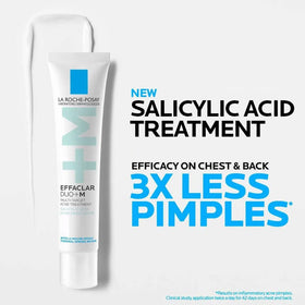 La Roche-Posay ingredient label highlighting salicylic acid and active benefits