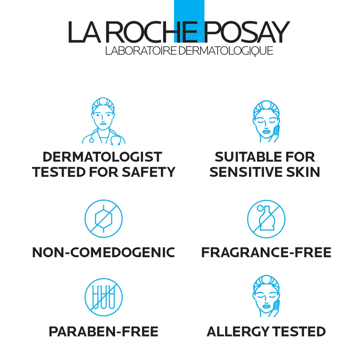 La Roche-Posay Effaclar kit flatlay on bathroom counter demonstrating daily routine