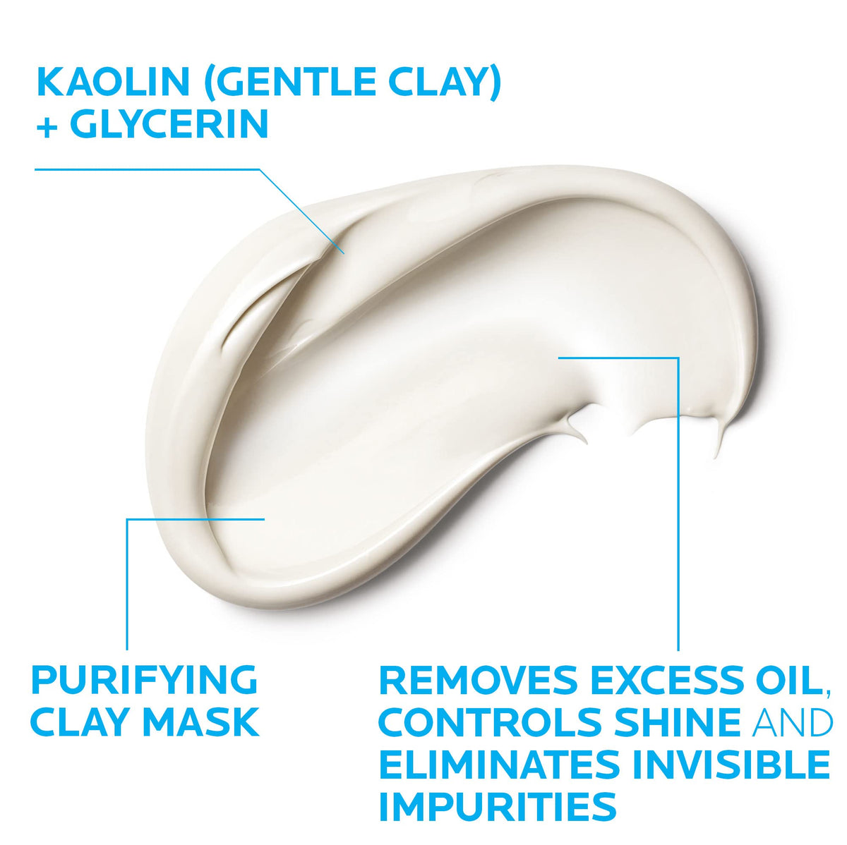 La Roche-Posay mask applied to cheek demonstrating quick five-minute wear