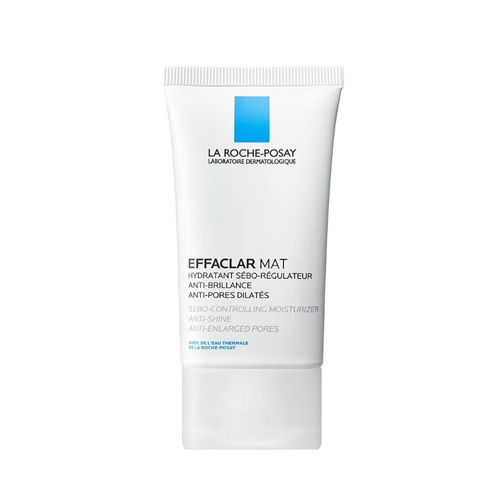 La Roche-Posay Effaclar Mat front packaging shows sleek tube and clear benefit