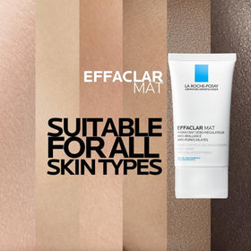 La Roche-Posay Effaclar Mat applied under foundation creating a matte makeup base