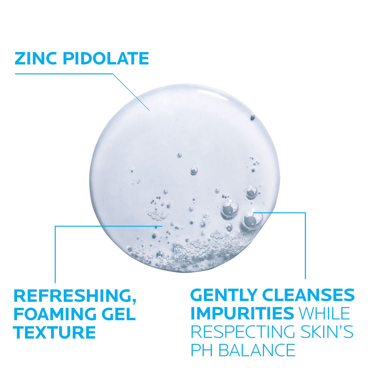 La Roche-Posay bottle held in hand for scale, demonstrating portable daily-use size