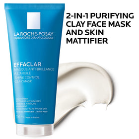 La Roche-Posay tube opened with creamy mask texture for easy application