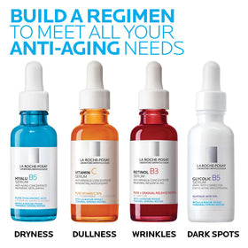 La Roche-Posay serum on bathroom counter illustrating evening routine benefit