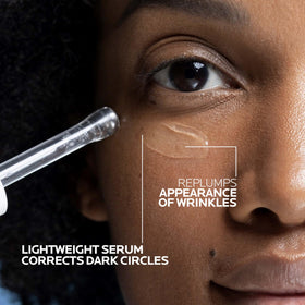 La Roche-Posay application under eye demonstrating targeted delivery and smoothing