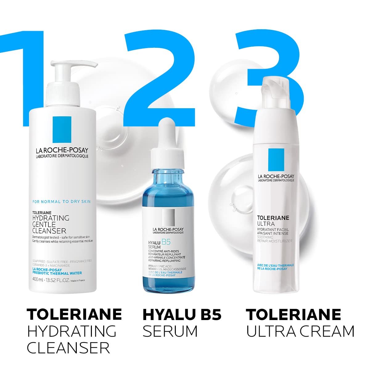 La Roche-Posay serum on bathroom shelf suggesting daily routine convenience