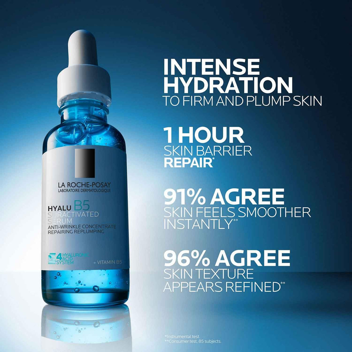 La Roche-Posay droplet on fingertip illustrating lightweight hydrating benefit