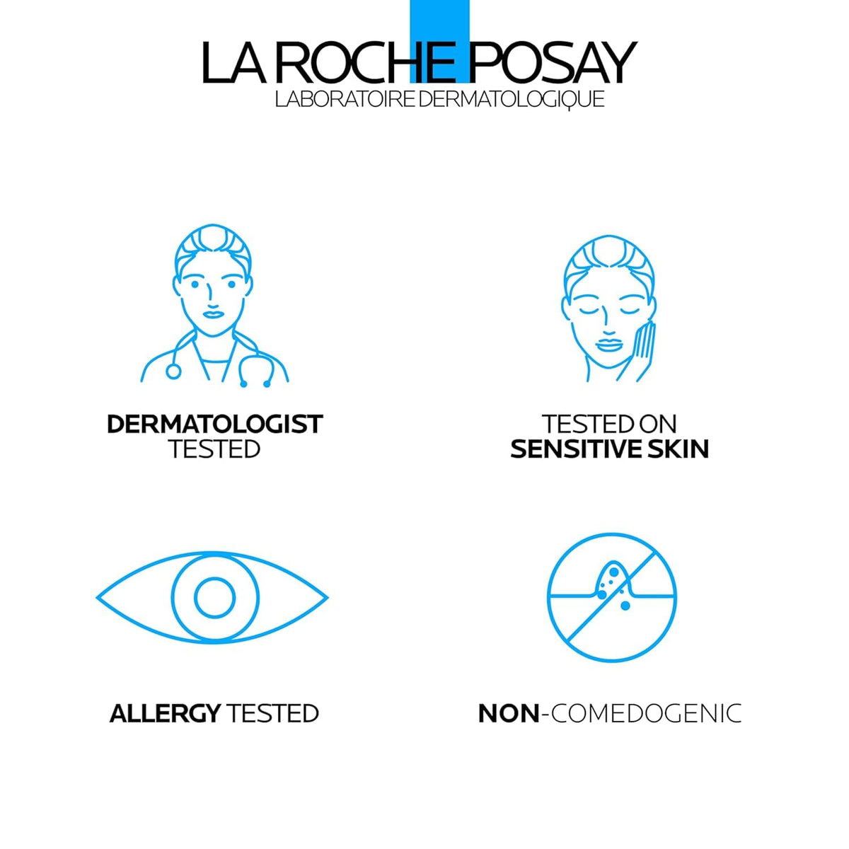 La Roche-Posay product beside common items to show 1.7 fl oz scale