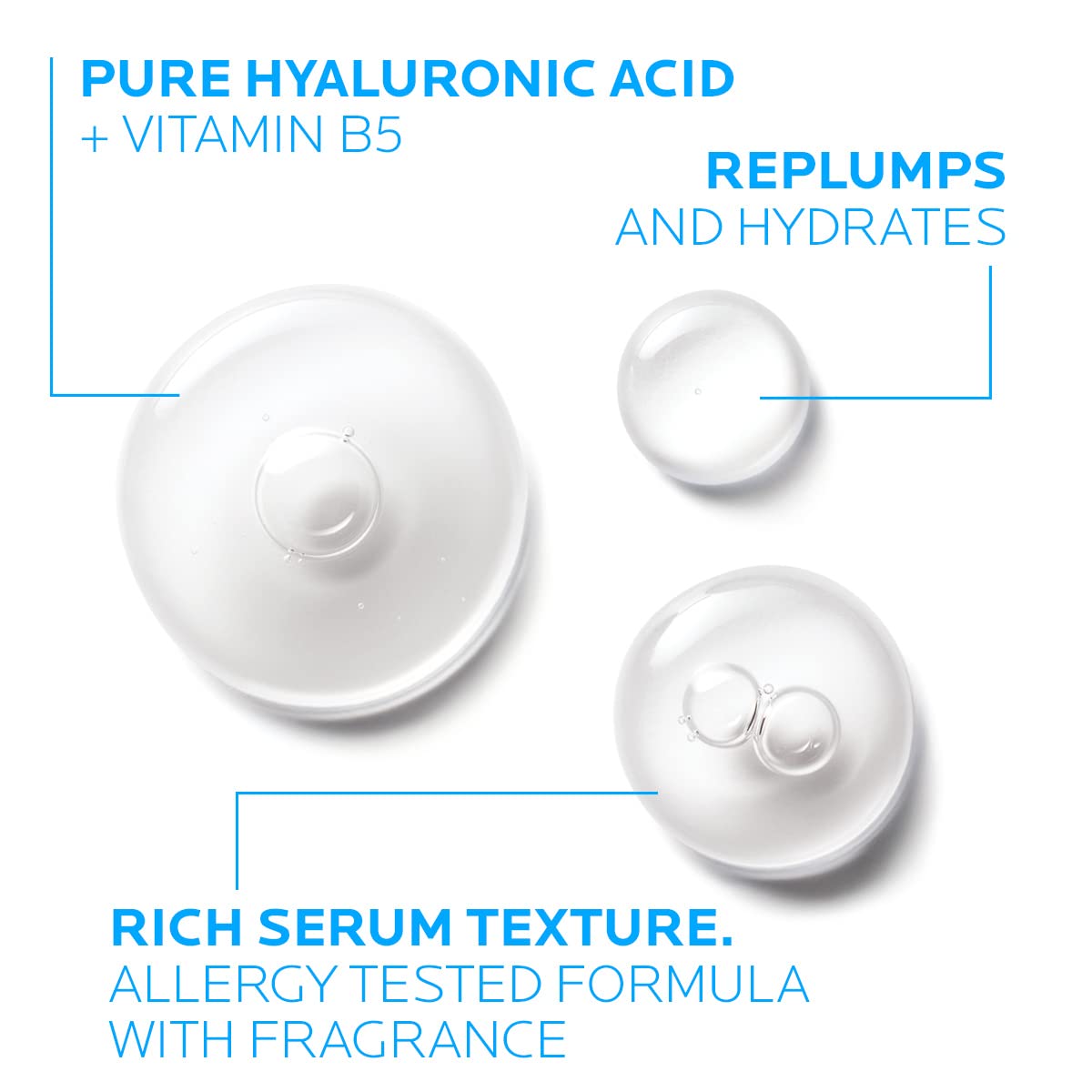 La Roche-Posay close-up of smooth serum texture highlighting hydration feel