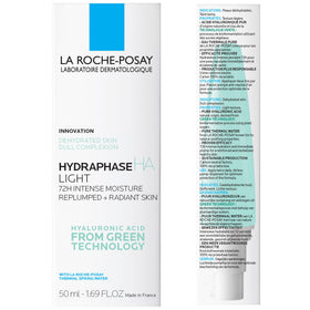 La Roche-Posay 50ml size next to common items showing compact travel-friendly benefit